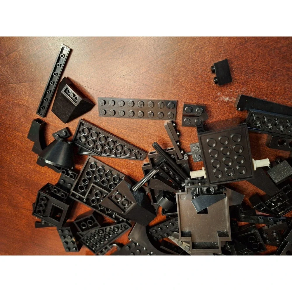 LEGO 1/2 Pound Bulk Lot Black Bricks Plates Technic Specialty Pieces MOC Parts